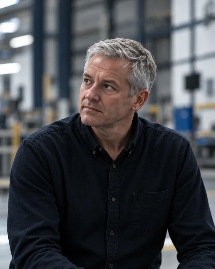 Portrait of Marcus Ellery, chief executive, in the assembly hall